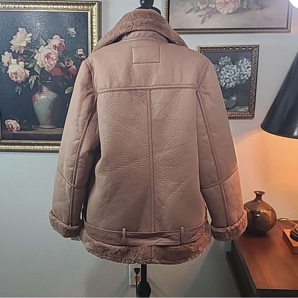 BCBGeneration Blush Shearling Coat - Picture 6 of 10